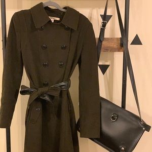 SALE DKNY Olive Peacoat with Black Belt